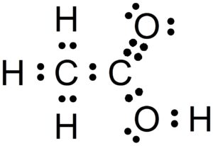 酢酸のルイス構造式